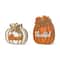 Glitzhome® 8"H Thanksgiving Wooden Pumpkin Table Decor Set